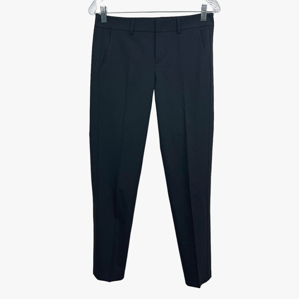 Vince Womens Dress Pants Wool Blend Slim Stretch Flat Front Zip Charcoal Size 2*